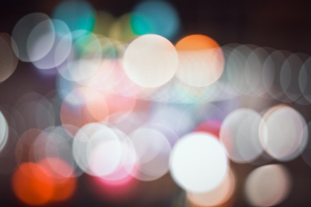 Foto verschwommene lichter abstraktes kreisförmiges bokeh im hintergrund