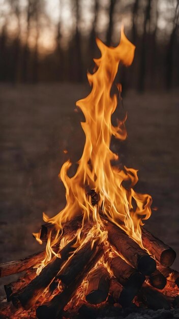 Verschwommener dunkler Hintergrund mit brennender Flamme