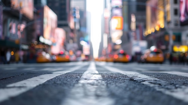 Verschwommener Hintergrund der Straße in einer Großstadt Generative KI