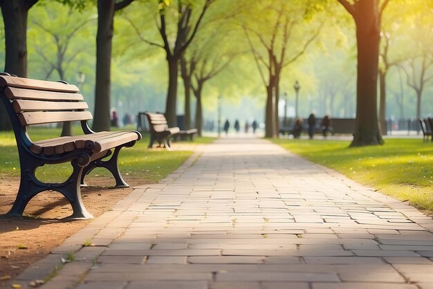 Foto verschwommener hintergrund des parks im freien