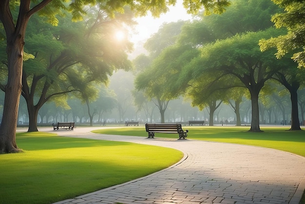 Verschwommener Hintergrund des Parks im Freien