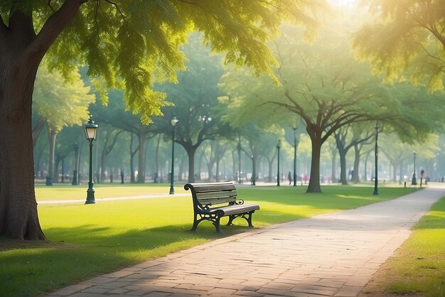 Verschwommener Hintergrund des Parks im Freien