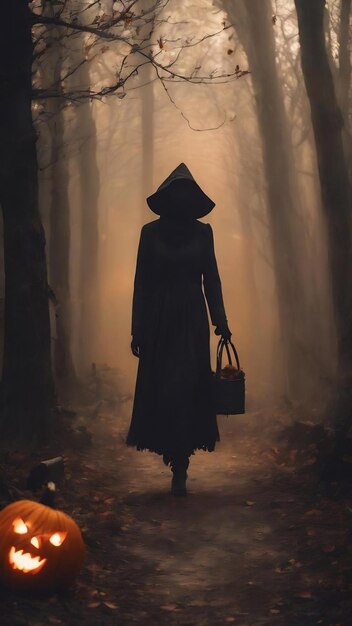 Verschwommener mysteriöser Halloween-Horror-Hintergrund verschwommener verfocusterter Hintergrund