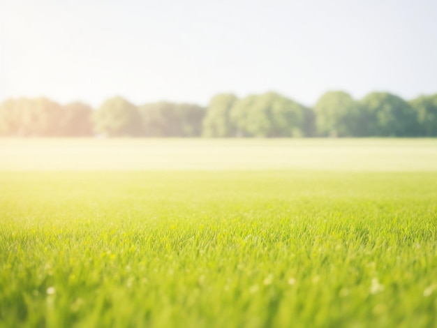 verschwommener Naturwald mit Feld als Hintergrund