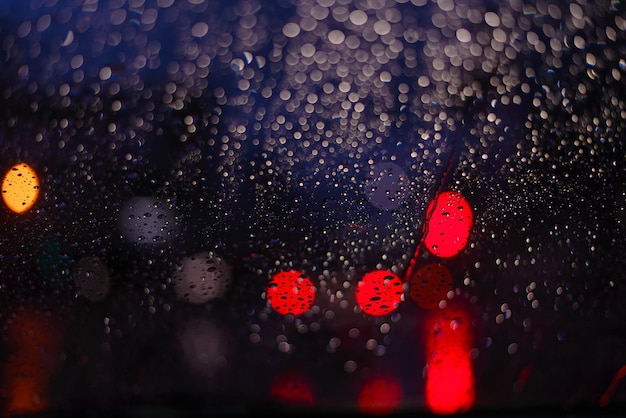 Foto verschwommener wassertropfen und kreislicht für den hintergrund