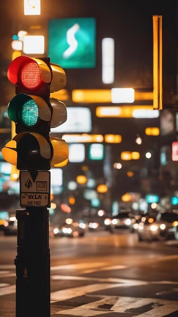 Verschwommenheit der Ampeln Straßenansicht Bokeh des Nachtlebens