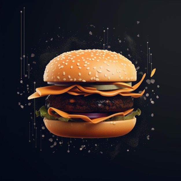 versión minimalista de una ilustración de hamburguesa