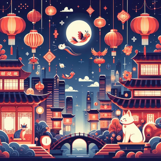 Versión de la noche del año nuevo chino generada por IA