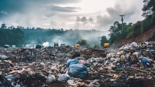 Un vertedero lleno de basura