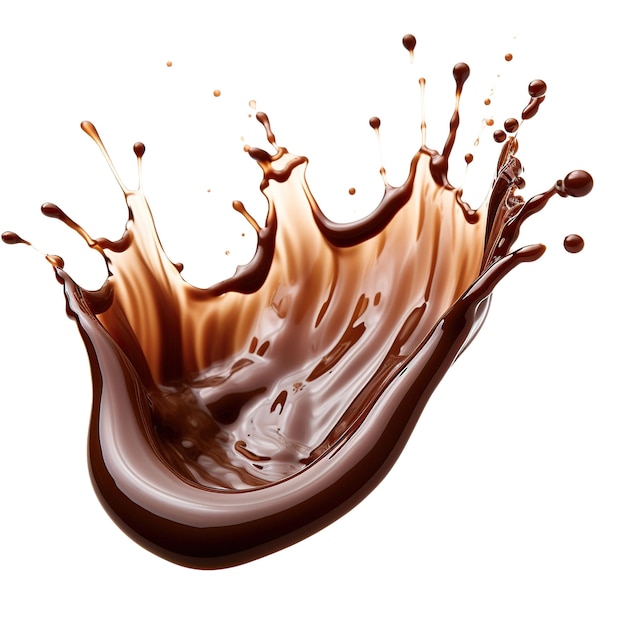 Verter chocolate a gotejar isolado sobre um fundo vazio