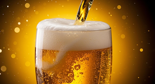 Verter uma cerveja fria