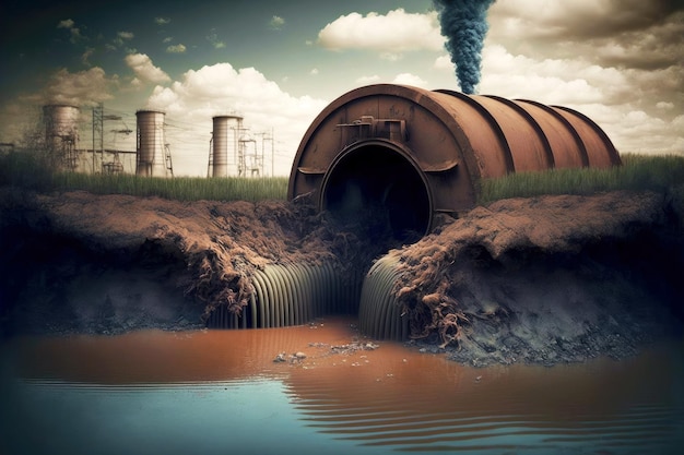 El vertido de aguas residuales de la industria envenena el suelo y el agua