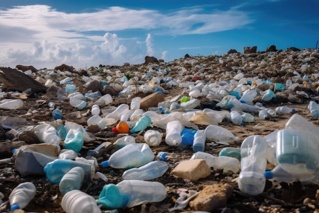El vertido de residuos plásticos, incluidas botellas y otras formas de residuos plásticos, se lleva a cabo en Thilafus