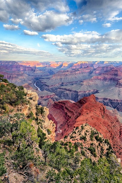 Vertikale Ansicht des berühmten Grand Canyon, USA