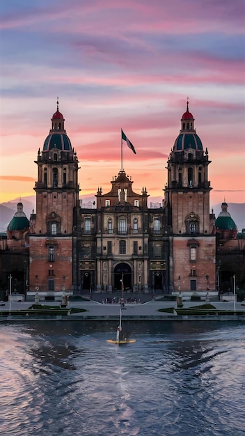 Vertikale Aufnahme des Palastes der Bildenden Künste in Mexiko