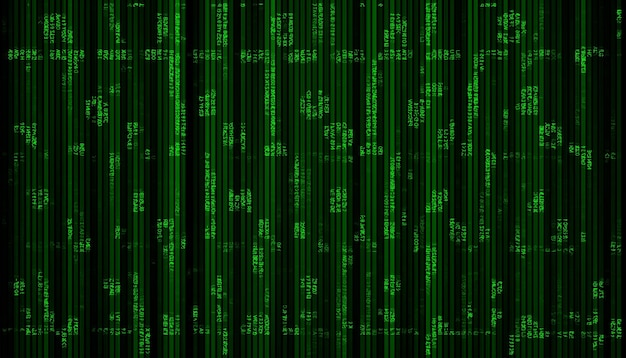 Vertikale grüne Neonmatrix-Hackersymbole Illustration Hintergrund hd