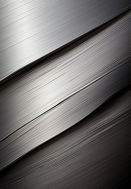Vertikale Metall-Textur Stahl Silber-Hintergrund KI-generiertes Bild
