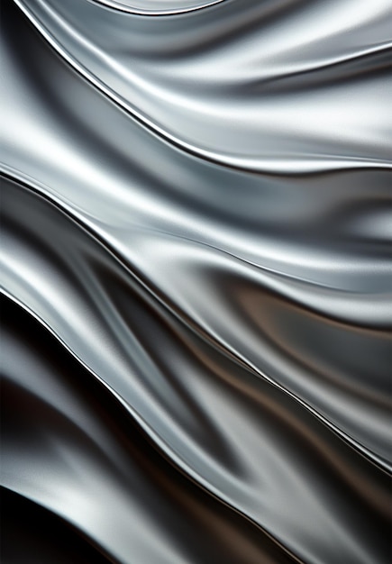 Vertikale Metall-Textur Stahl Silber-Hintergrund KI-generiertes Bild