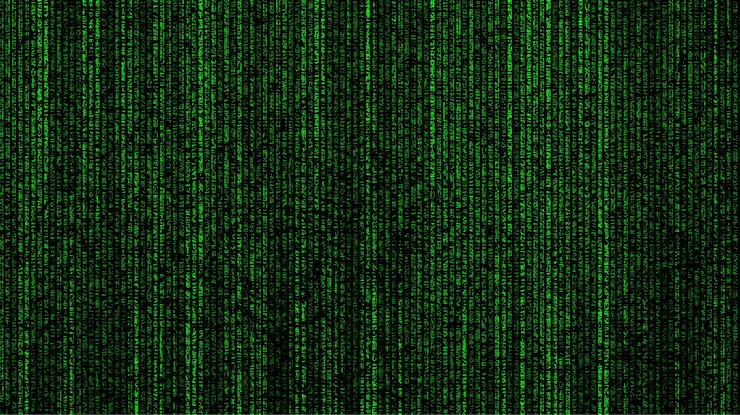 Foto vertikaler grüner datensymbol-illustrationshintergrund