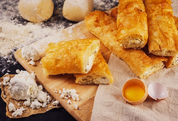 Vertuta oder Placinta mit Hüttenkäse