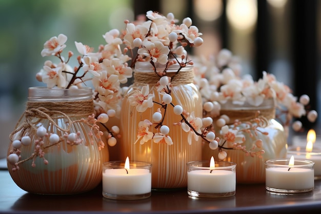 Verwenden Sie Kerzen als Inspirationsideen für Dekorationen