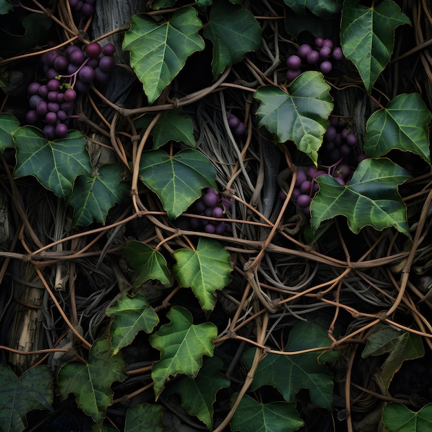 Verwickelte Weinrebenstruktur