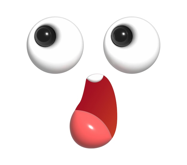 verwirrtes Gesichtsemoticon im Kawaii-Stil