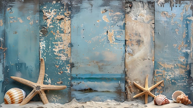 Verwitterte Driftwood-Textur mit Strand-Themen-Fotografien Co Creative Hintergrunddekor-Kollektion