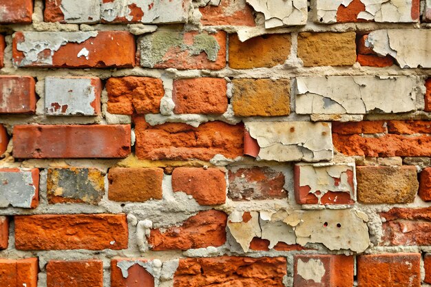 Foto verwitterte ziegelsteinmauer