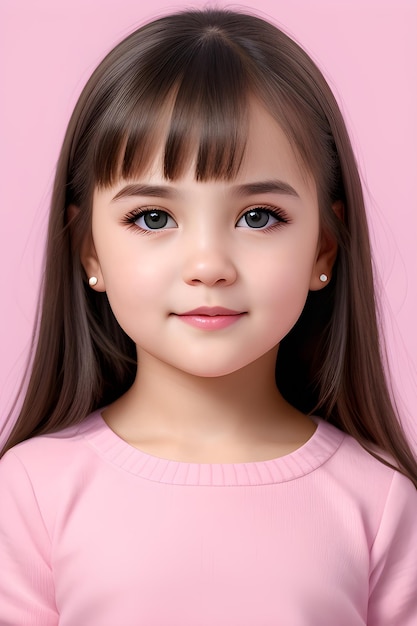 Foto very cute an beautiful girl in pink