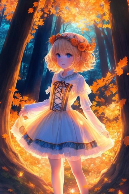 Verzaubertes Aurora-Walzer-blondes Mädchen in Tutu-Kleid-Illustration