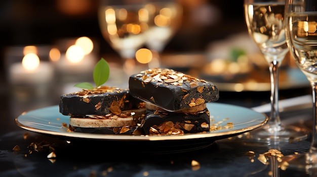 Foto verzieren sie desserts und süßwaren mit einem hauch von opulenz