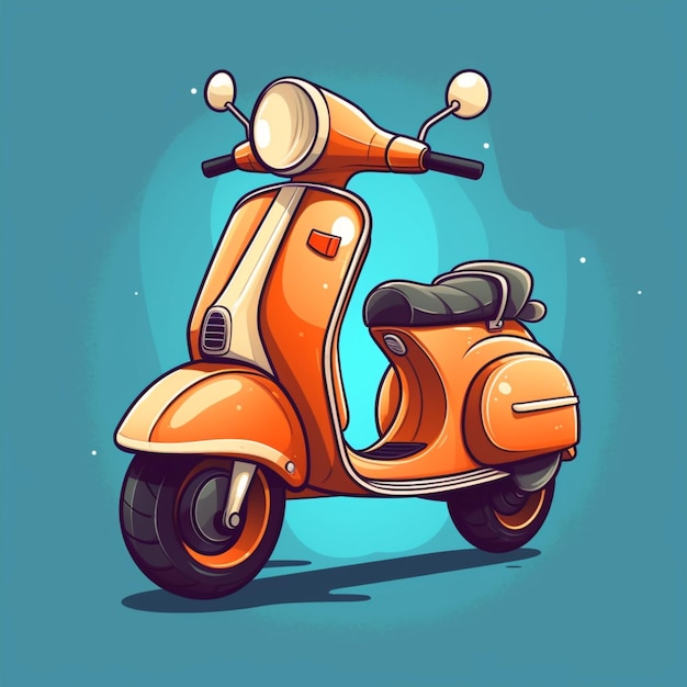 Vespa logotipo de dibujos animados 19