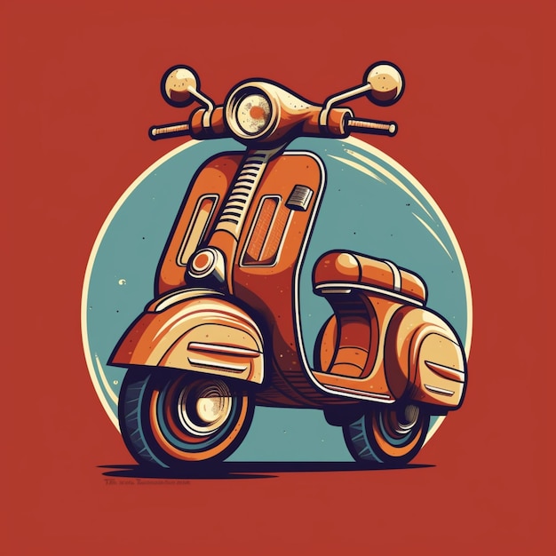 Vespa logotipo de dibujos animados 9