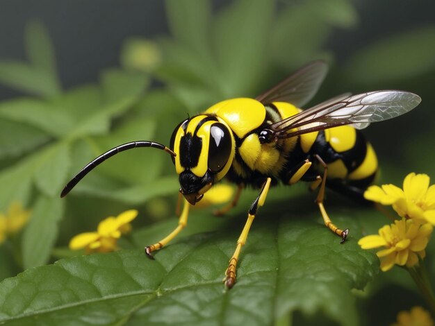 Vespa polybia com faixa amarela