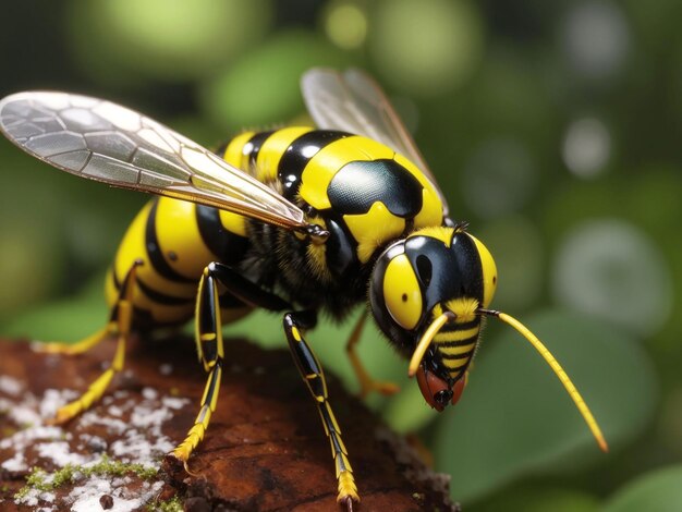 Vespa polybia com faixa amarela