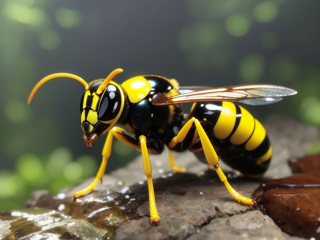 Vespa polybia com faixa amarela