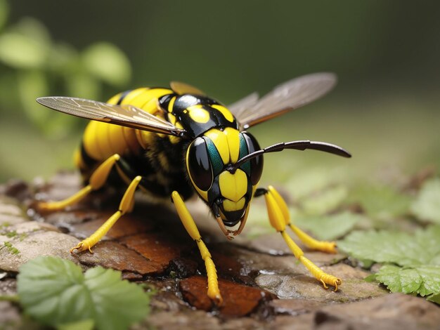 Vespa polybia com faixa amarela