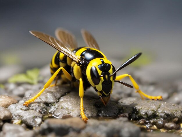 Vespa polybia com faixa amarela