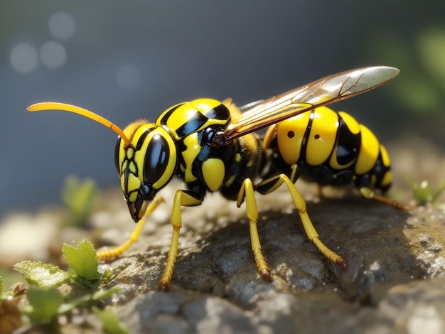 Vespa polybia com faixa amarela