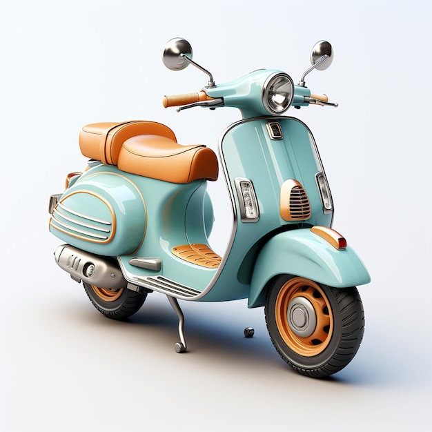 Vespa-Symbol isolierte 3D-Rendering-Illustration