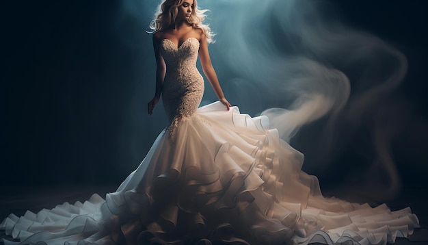 Vestido de noiva inspirado em sereia