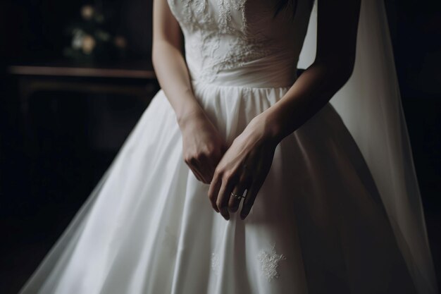 Vestido de noiva mulher Dia de beleza Gerar Ai