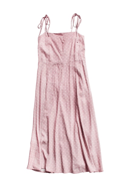 Foto vestido de verão rosa isolado