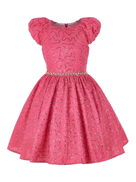 Foto vestido elegante para niña en color rosa.