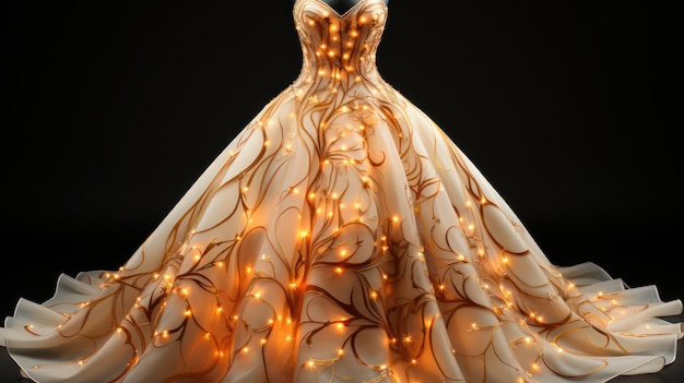 un vestido con luces
