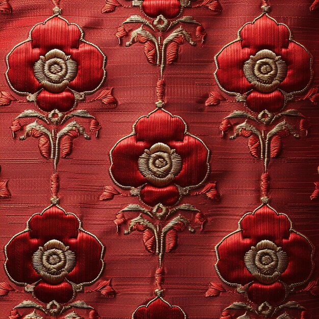 Foto un vestido de mesa chino clásico de textura roja