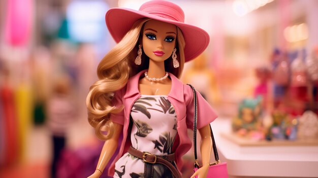 Vestido de moda de verano de Barbie adicto a las compras