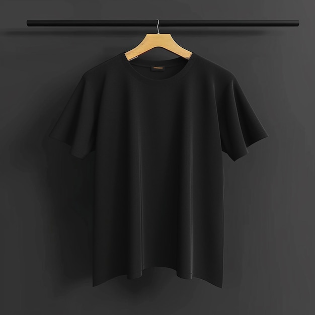 un vestido negro colgado en un colgante con un vestido negra colgado en la pared