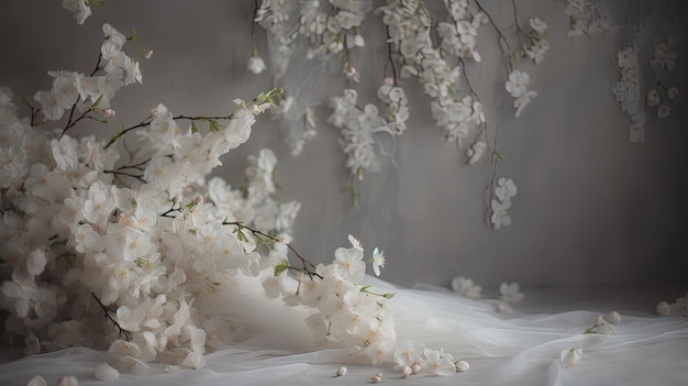 Un vestido de novia con flores